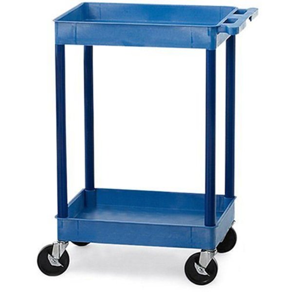 Tray-Shelf Carts - 24inWx18inD Shelf - 38-1/2inH - Blue